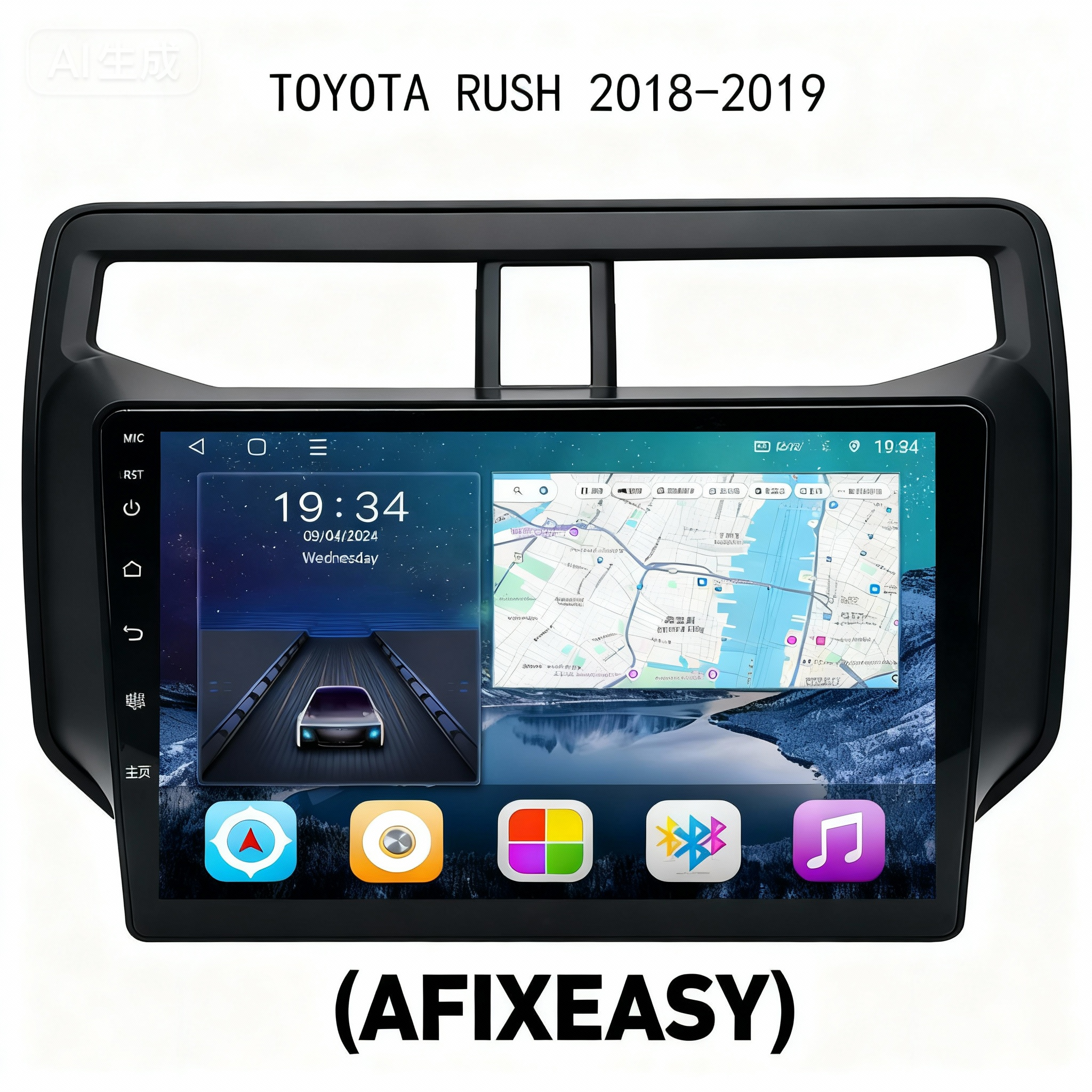 Android 10 Car Radio for Toyota Rush 2018-2019 IPS Screen 9 Inch Rom 2 GB 32 GB Car Video Multimedia Player Support GPS 4G Network Carplay DSP Android Screen TS18 XY-082