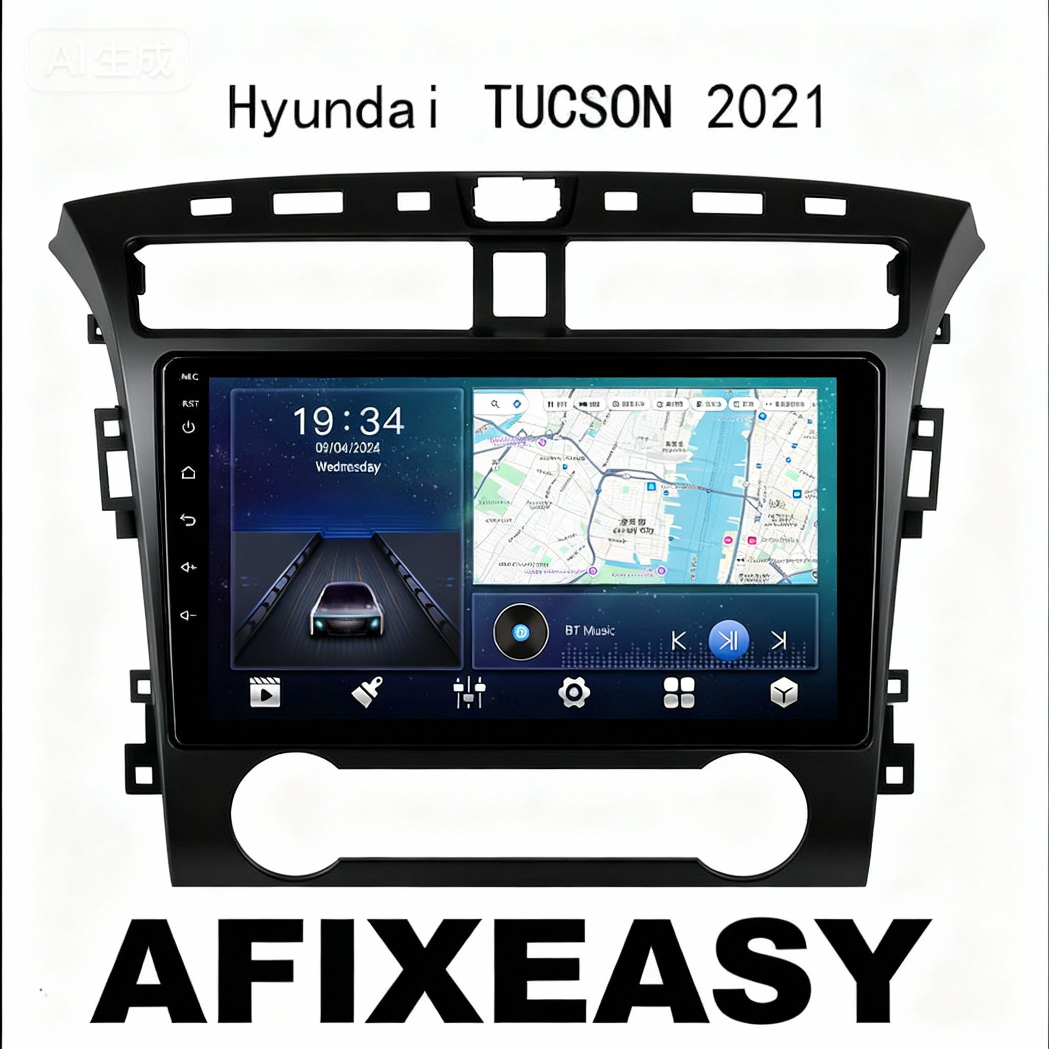 Android 10 Car Radio for Hyundai TUCSON 2021 IPS Screen 10 Inch Rom 2GB 32GB Car Video Multimedia Player Support GPS 4G Network Carplay DSP Android Screen TS18 XY-105