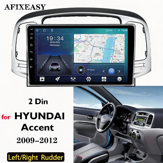 High Quality ABS 9 Inch 2 Din Car Video Fascia Panel for HYUNDAI Accent 2009 - 2012 DVD Audio Frame Dashboard Mount Kit Stereo Natigation Frames Android Screen TS18