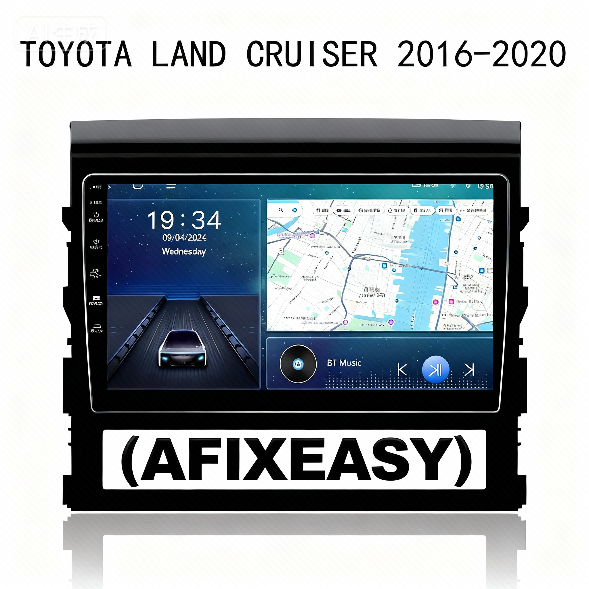 Android 10 Car Radio for Toyota Land Cruiser 2016-2020 IPS Screen 9 Inch Rom 2GB 32GB Car Video Multimedia Player Support GPS 4G Network Carplay DSP Android Screen TS18 XY-067