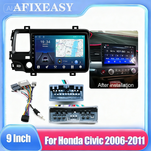 Hot selling 9inch Car Radio Fascia Panel For Honda Civic 2006 2007 2008 2009 2010 2011 Stereo Dash Frame Trim Android Screen TS18 XY-012
