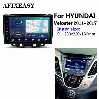 Car radio panel for Hyundai Veloster, car stereo dashboard, reset installation, 2 DIN, CD DVD frame, 9inch 2011 2012 2013 2014 2015 2016 2017 Cars Navtigation GPS Frames Android Screen TS18 XY-203