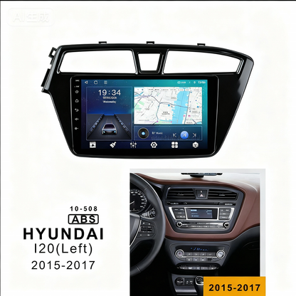 9 inch Car Radio Fascia Frame for Hyundai I20 Left Wheel 2015 2016 2017 DVD GPS Navi Player Panel Dash Kit Installation Stereo Dash Panel Frame Trim Bezel Android Screen TS18  XY-199