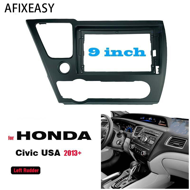 9" Car radio Fascia Panel Trim Stereo Frame for Honda Civic 2013 2014 2015 North America version XY-217