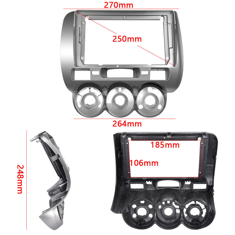 9inch Car Accessory 2din radio Fascia Frame for Honda FIT/JAZZ(MANUAL/AC) 2004 2005 2006 Install Panel Dashboard cars Stereo Audio Multimedia Player Frames Android Screen TS18 XY-142