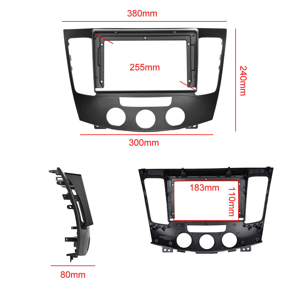 9" Car Radio Stereo Frame Fascia Panel Manual AC For Hyundai Sonata NF 2009-2011 car parts interior dashboard navigation touch screen car DVD player mounting rack racing dashboard Build-in 2DIN