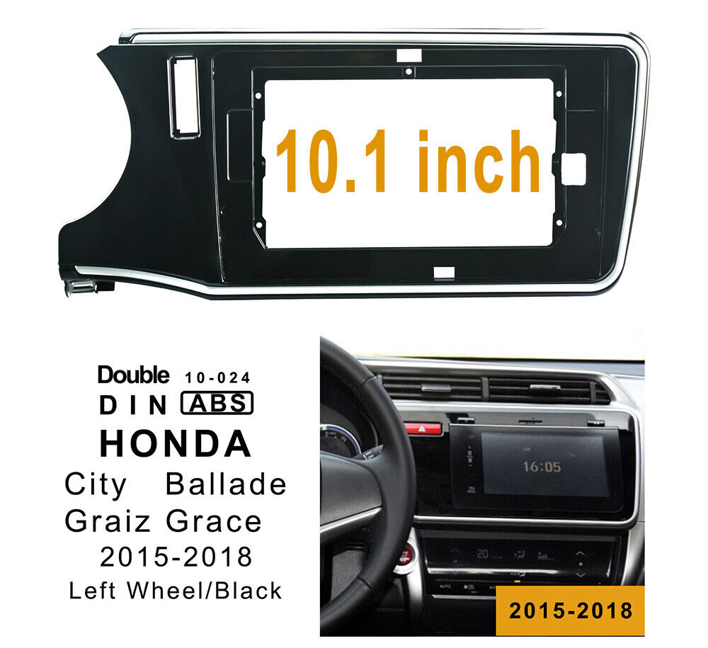 High quality 10.1" car radio front trim panel frame mounting panel dashboard for Honda city LHD 14-16 XY-223