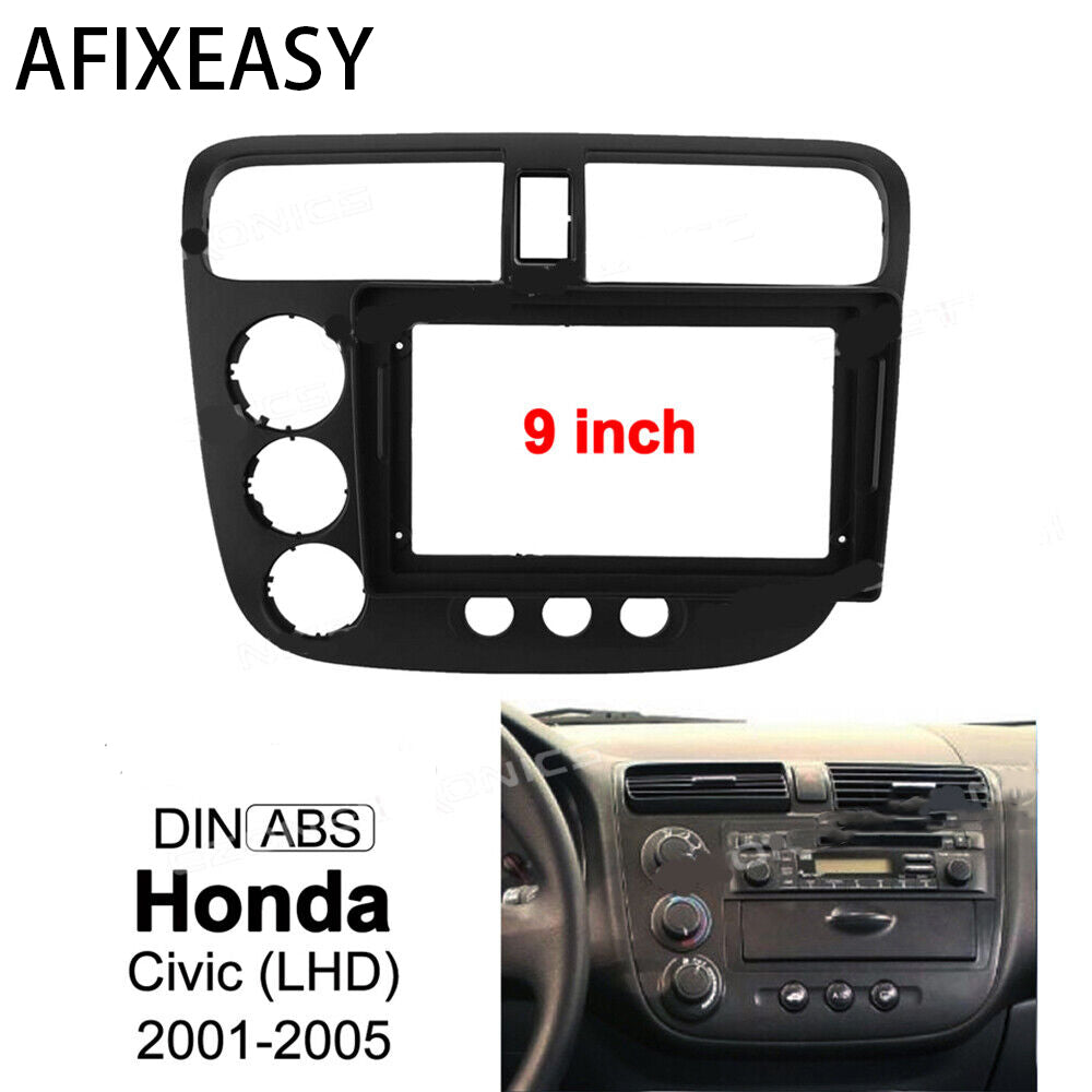 9'' Car Radio Stereo Frame Fascia Panel Trim for Honda Civic 2001 2002 2003 2004 2005 tool kit XY-216