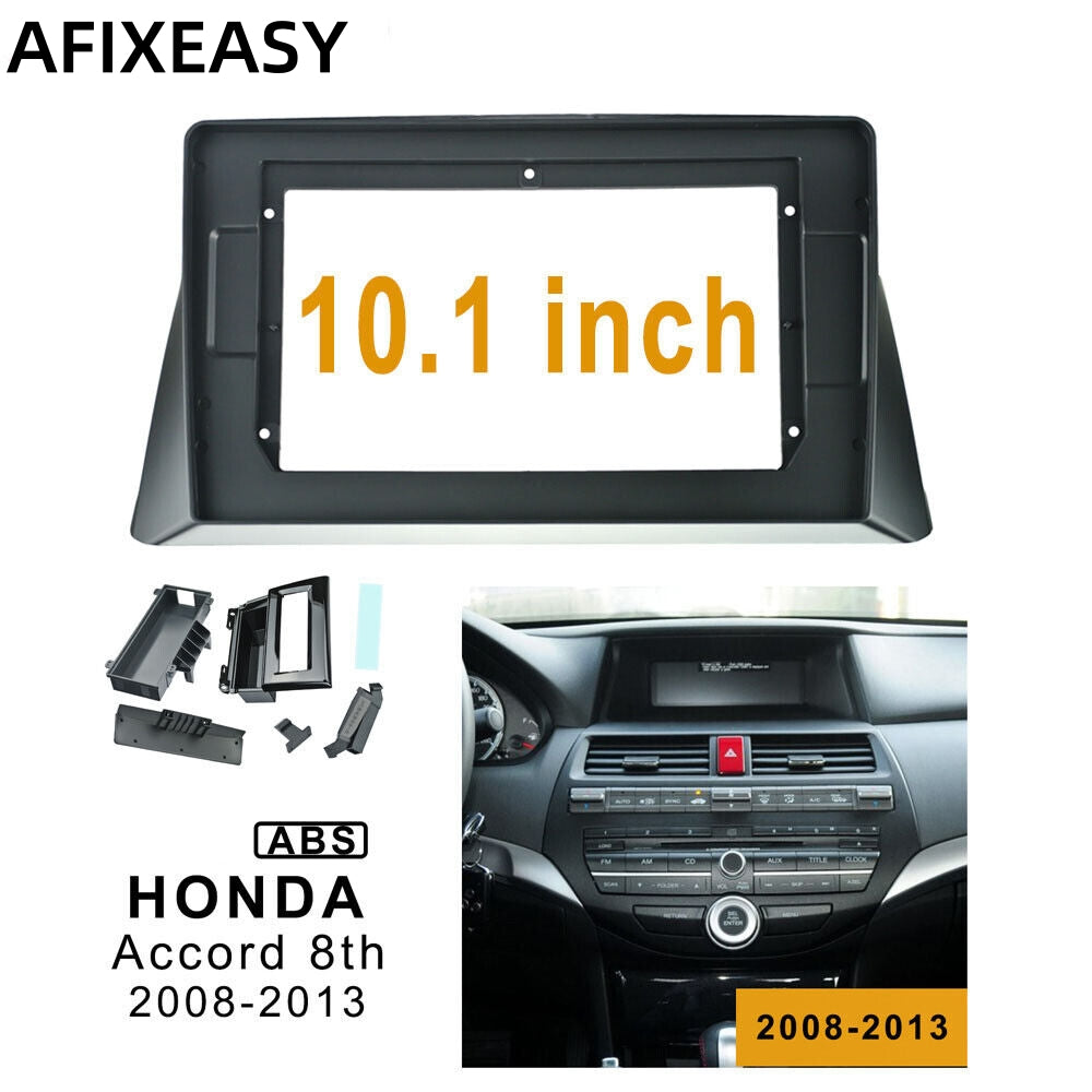 10.1'' Car 2din Radio Stereo Frame Fascia Panel Trim for Honda Accord 8th 2008 2009 2010 2011 2012 2013  Car Accessory Install Panel Dashboard cars Stereo Audio Multimedia Player Frames Android Screen TS18