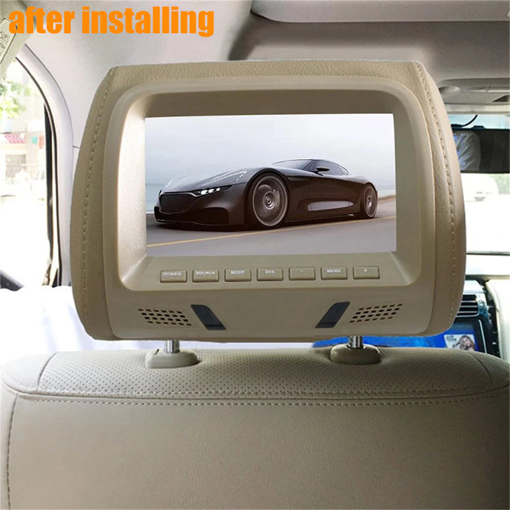 Afixeasy Universal Car Headrest car Player HD Multimedia 7 Inch DC12V Car LCD Digital Display HD Headrest Monitor