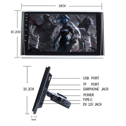 Afixeasy Universal 9 inches Car Headrest DVD Video Player Gaming LED Display Remote Control Monitor Car Multimedias MP3/MP4/MP5 Player