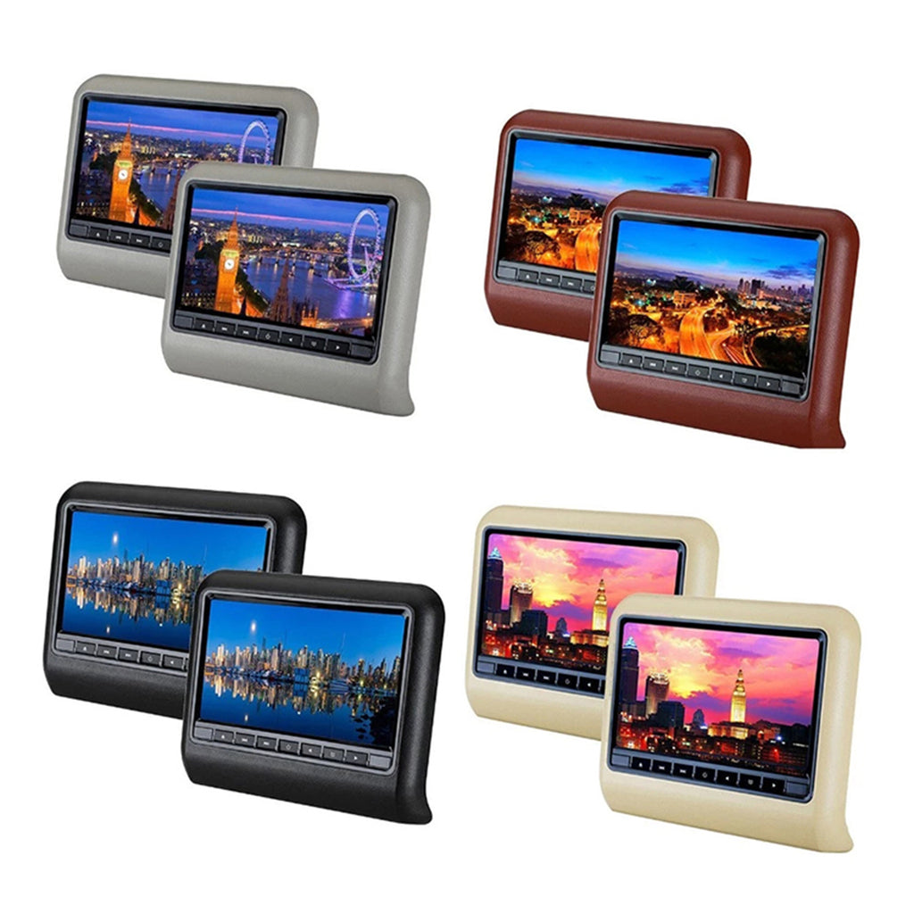 Afixeasy Universal 9 Inch Beige Android Multifunctional DVD Player Car Back Seat Headrest Monitor