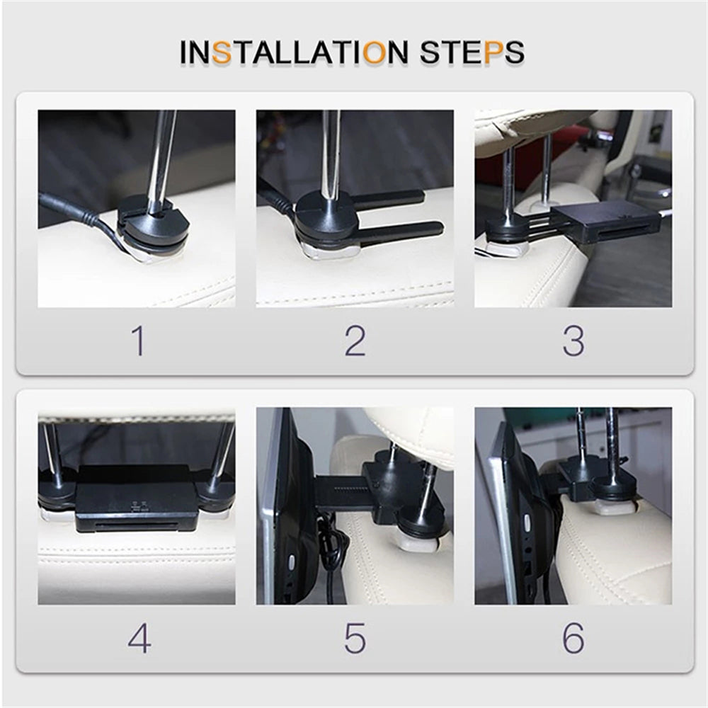 Afixeasy Universal 11.6 inches Car Headrest DVD Video Player Gaming LCD Display Remote Control Monitor Car Multimedias MP3/MP4/MP5 Player Support USB&SD Slot