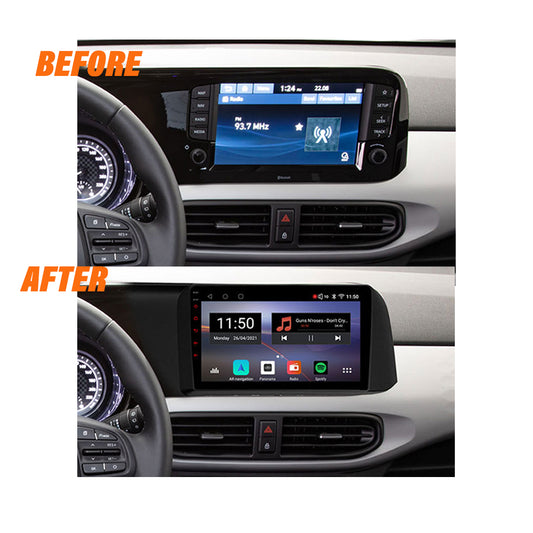 Android 10 Car Radio for Hyundai i10 2020 9 Inch Rom 2GB 32GB IPS Screen Car Video Multimedia Player DVD Video Navigation Support GPS 4G Network Carplay DSP XY-108