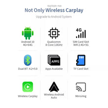 Load image into Gallery viewer, ApplePie Max Universal Usb 5V Power Apple Pie CarPlay Ai Box Netflix 4g Sim Card Slot 4+64GB Android 10 CarPlay Android Auto Box