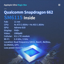 Load image into Gallery viewer, ApplePie Ultra QualComm 6115 CarPlay AI Box Android 12 RAM 8GB 8 Core Snapdragon 662 SM6115 Applepie Ultra Wireless Smart USB Adapter 4G SIM