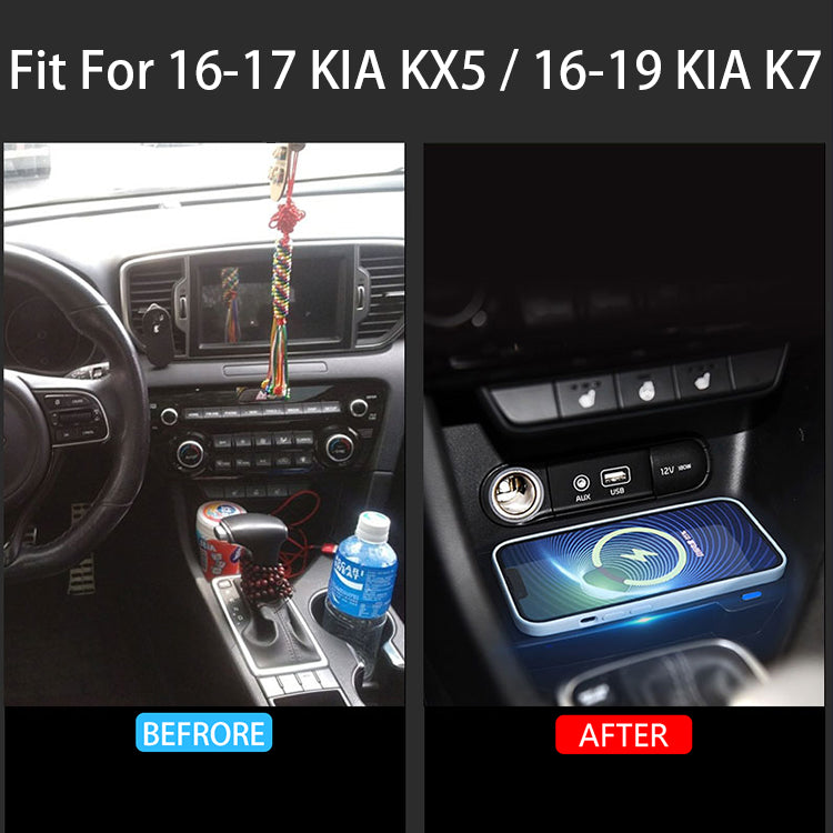 Afixeasy Car Phone Wireless Charger OEM Style Wireless Phone Charging Pad Car Interior Accessories Upgrades Custom Fit for Kia Sportage KX5