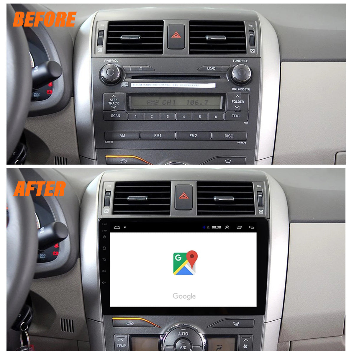 Android 10 Car Radio for Toyota Corolla 2008-2012 Small IPS Screen 9 Inch Rom 4 GB 64 GB Car Video Multimedia Player Support GPS 4G Network Carplay DSP XY-064