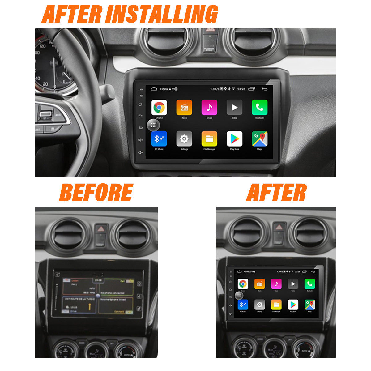 Android 10 Car Radio for SUZUKI SWIFT 2017-2019 IPS Screen 9 Inch Rom 2GB 32GB Car Video Multimedia Player Support GPS 4G Network Carplay DSP Android Screen TS18 XY-071