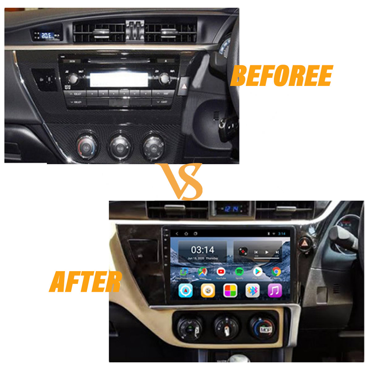 Android 10 Car Radio for Toyota Corolla 2017 IPS Screen 10 Inch Rom 2 GB 32 GB Car Video Multimedia Player Support GPS 4G Network Carplay DSP XY-011