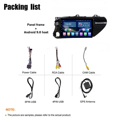Afixeasy 10 Inch Android Car Radio for HILUX 2016-2018 Rom 2GB 32GB IPS Screen Car Video Multimedia Player DVD Video Navigation Support GPS 4G Network Carplay DSP XY-019