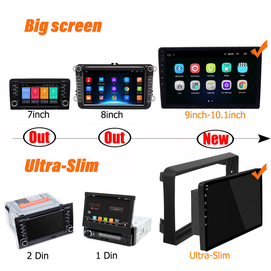 Android 10 Car Radio for Toyota Corolla 2008-2012 Small IPS Screen