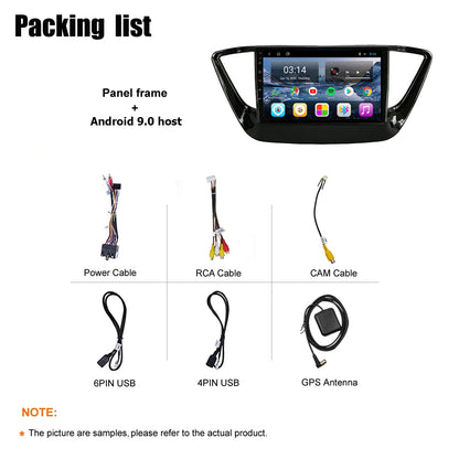 Afixeasy 10 Inch Android Car Radio for ACCENT BLACK 1619 Rom 2GB 32GB IPS Screen Car Video Multimedia Player DVD Video Navigation XY-001