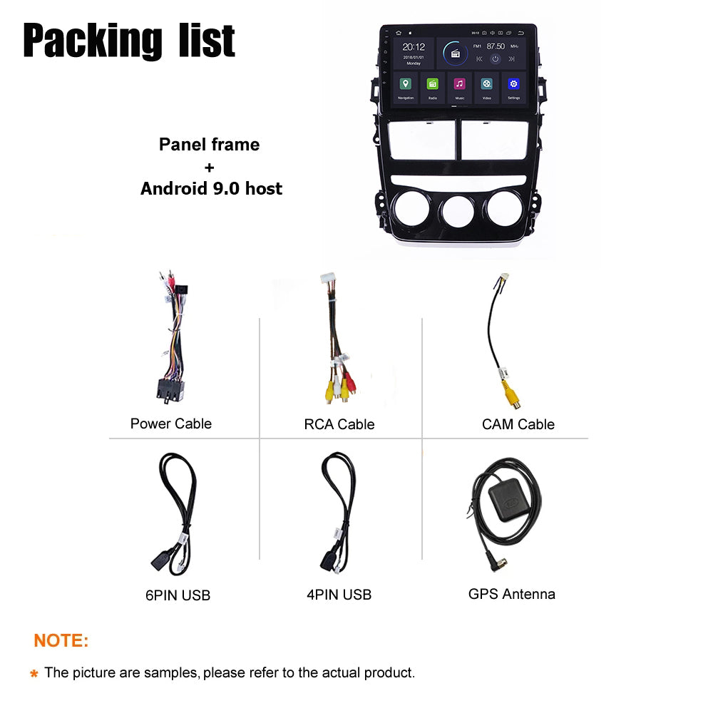 Android 10 Car Radio for TOYOTA YARIS 2019 IPS Screen 9 Inch Rom 2GB 32 GB Car Video Multimedia Player Support GPS 4G Network Carplay DSP XY-035