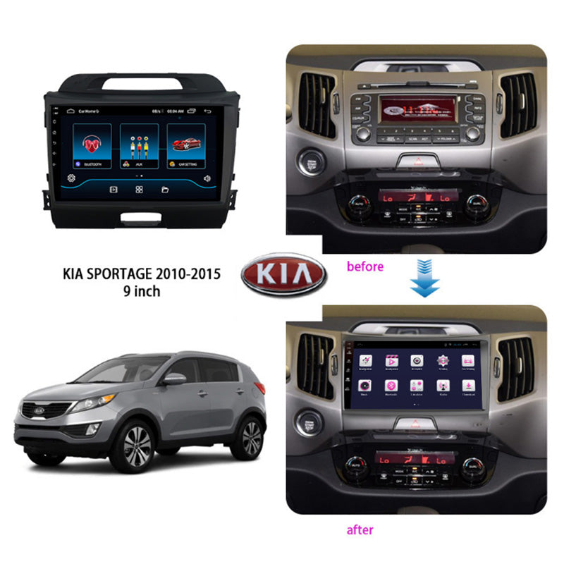 Android 10 Rom 2*32GB Car video Multimedia Player Car DVD For KIA sportage 2010-2015 IPS Screen 9inch Support GPS 4G Network Carplay DSP