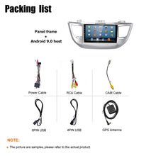 Load image into Gallery viewer, Android 10 Car Radio for Hyundai Tucson 2015 - 2018 9 Inch Rom 2GB 32GB IPS Screen Car Video Multimedia Player DVD Video Navigation Support GPS 4G Network Carplay DSP XY-044