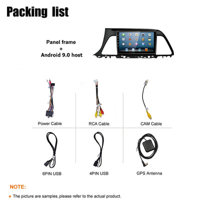 Android 10 Car Radio for Hyundai SONATA 2015-2017 9 Inch Rom 2GB 32GB IPS Screen Car Video Multimedia Player DVD Video Navigation Support GPS 4G Network Carplay DSP XY-050
