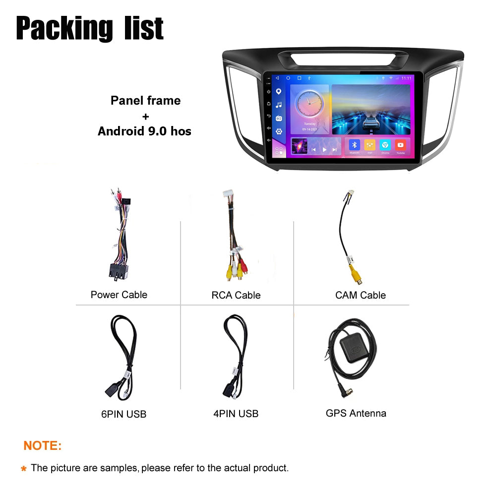 Afixeasy 10 Inch Android Car Radio for Hyundai CRETA 2015-2019 Rom 2GB 32GB IPS Screen Car Video Multimedia Player DVD Video Navigation XY-005