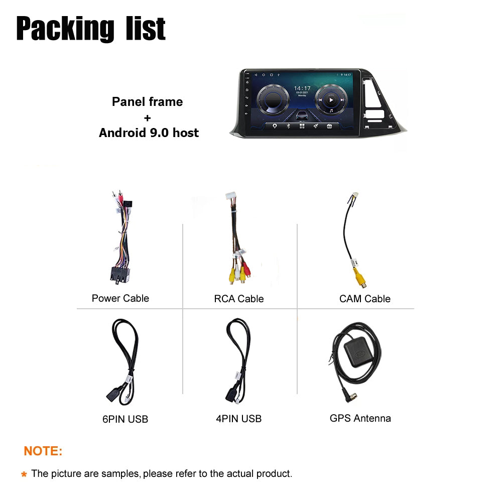 Android 10 Car Radio for Toyota C-HR 2018 IPS Screen 9 Inch Rom 2GB 32GB Car Video Multimedia Player Support GPS 4G Network Carplay DSP Android Screen TS18 XY-080