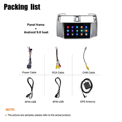 Android 10 Car Radio for Toyota 4Runner 2009-2019 IPS Screen 9 Inch Rom 2GB 32GB Car Video Multimedia Player Support GPS 4G Network Carplay DSP Android Screen TS18 XY-090