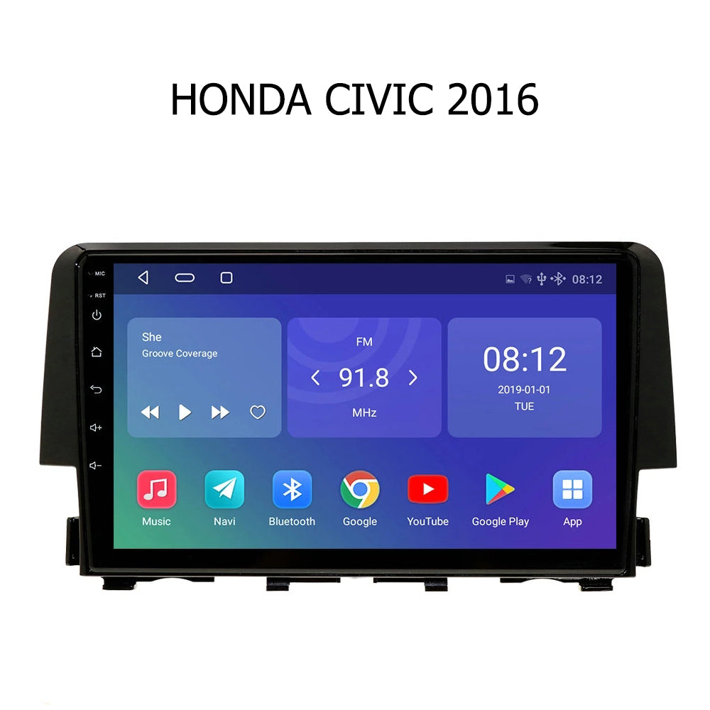 Afixeasy 10 Inch Android Car Radio for HONDA CIVIC 2016 Rom 2GB 32GB IPS Screen Car Video Multimedia Player DVD Video Navigation XY-007