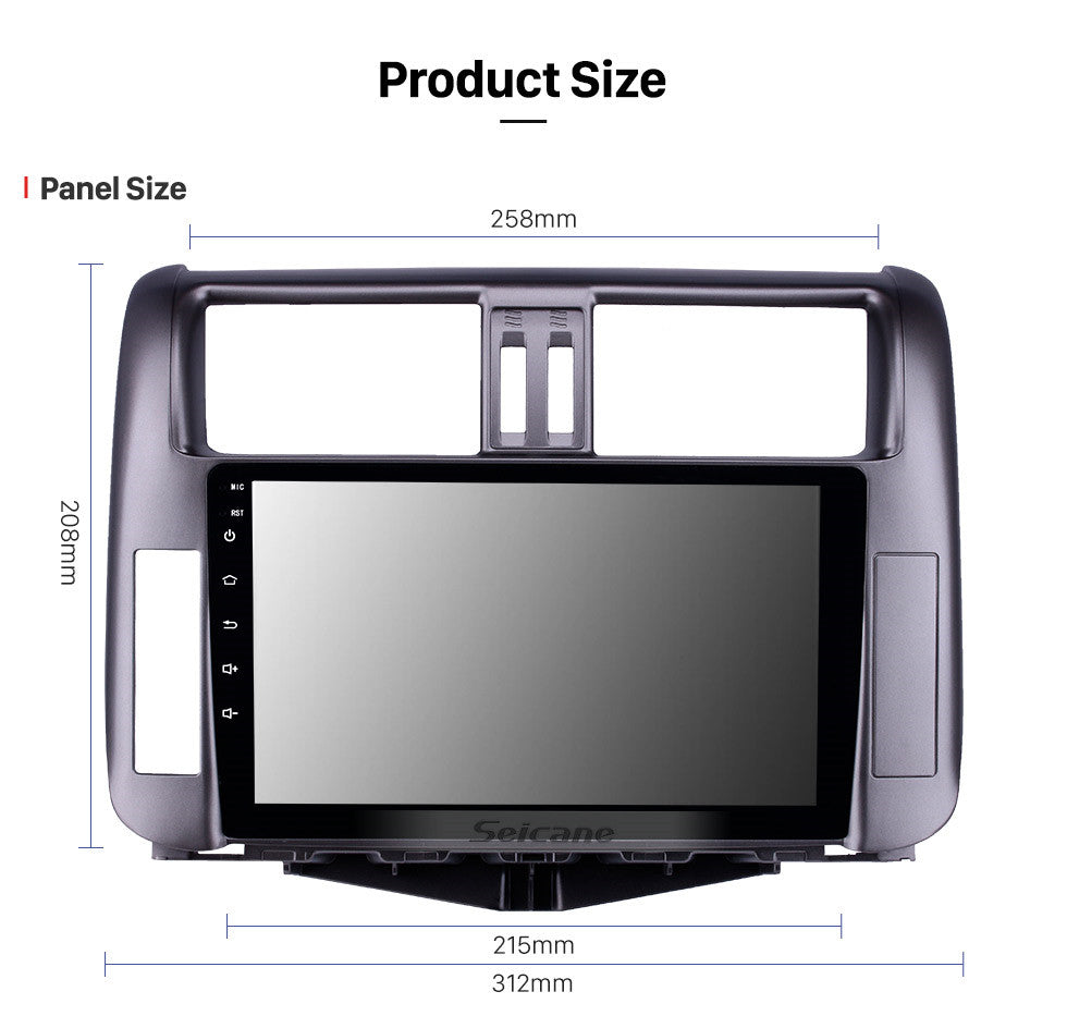 Android 9.0 Rom 4*64GB Car video Multimedia Player Car DVD For Toyota Land Cruiser Prado 150 2009-2013  9INCH Car GPS Radio Video Navigation