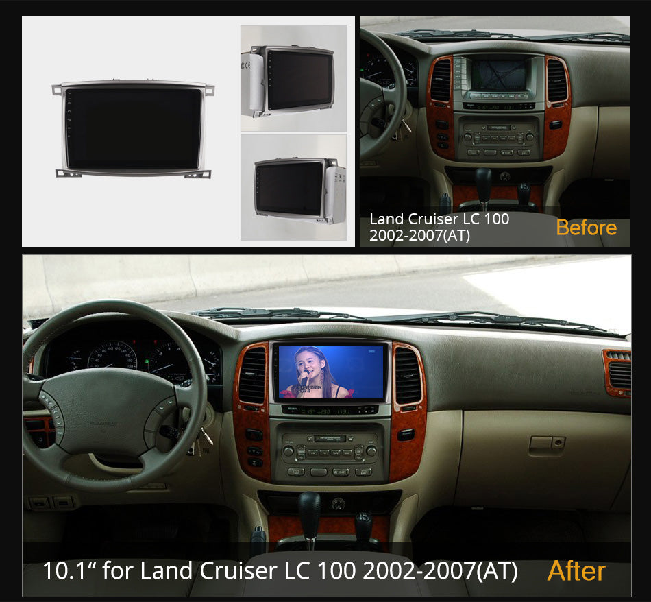 Android 9.0 Rom 4*64GB Car video Multimedia Player Car DVD For Toyota Land Cruiser 2002 - 2007  10INCH Car GPS Radio Video Navigation