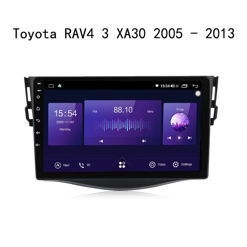 Android 9.0 Rom 4*64GB Car video Multimedia Player Car DVD For Toyota RAV4 3 XA30 2005 - 2013  9INCH Car GPS Radio Video Navigation