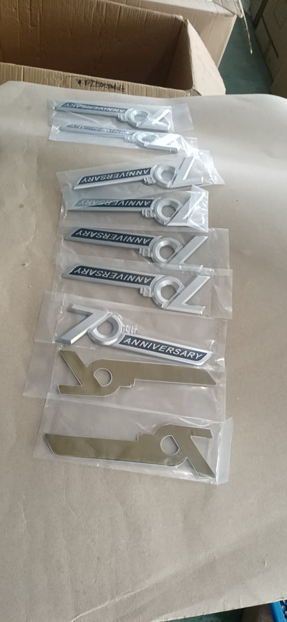 Side Emblem 70th Anniversary 3D Chrome Emblem Trunk Badge
